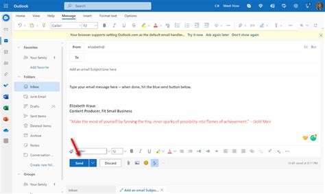 Microsoft Outlook for business .